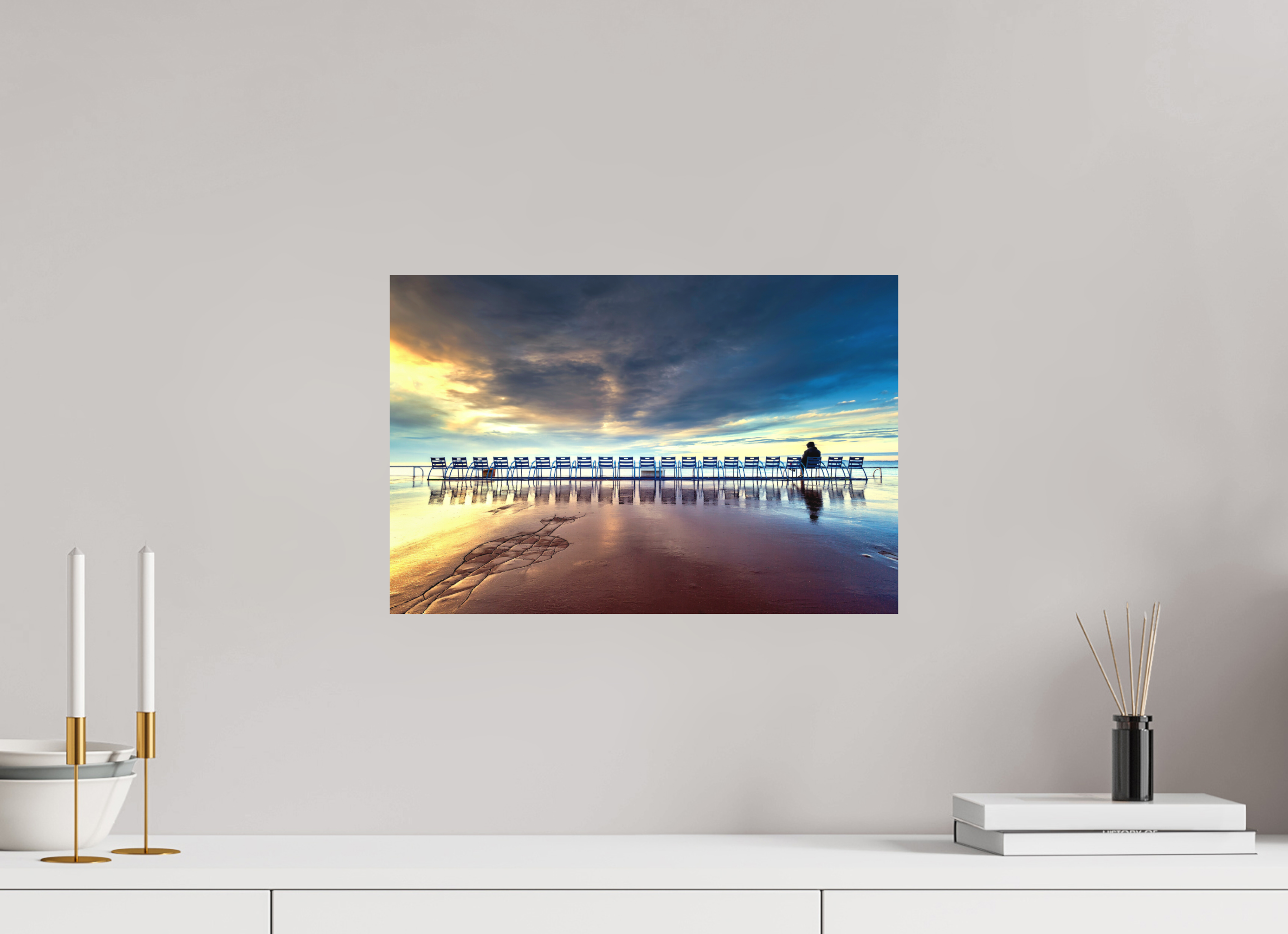 45 x 30 cm, Hahnemühle Photo Rag Bright White Sunrise sur la prom