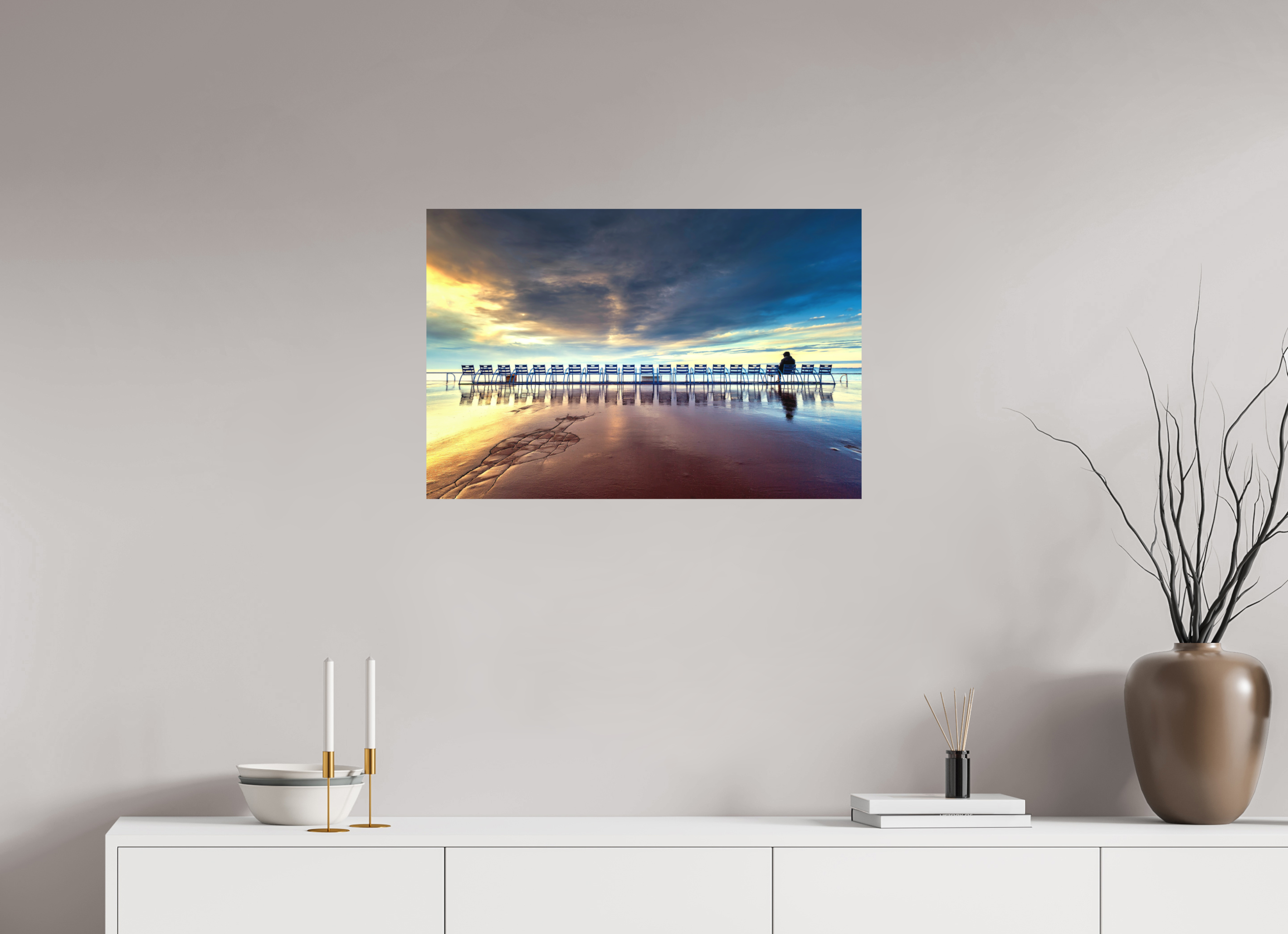 75 x 50 cm, Hahnemühle Photo Rag Bright White Sunrise sur la prom