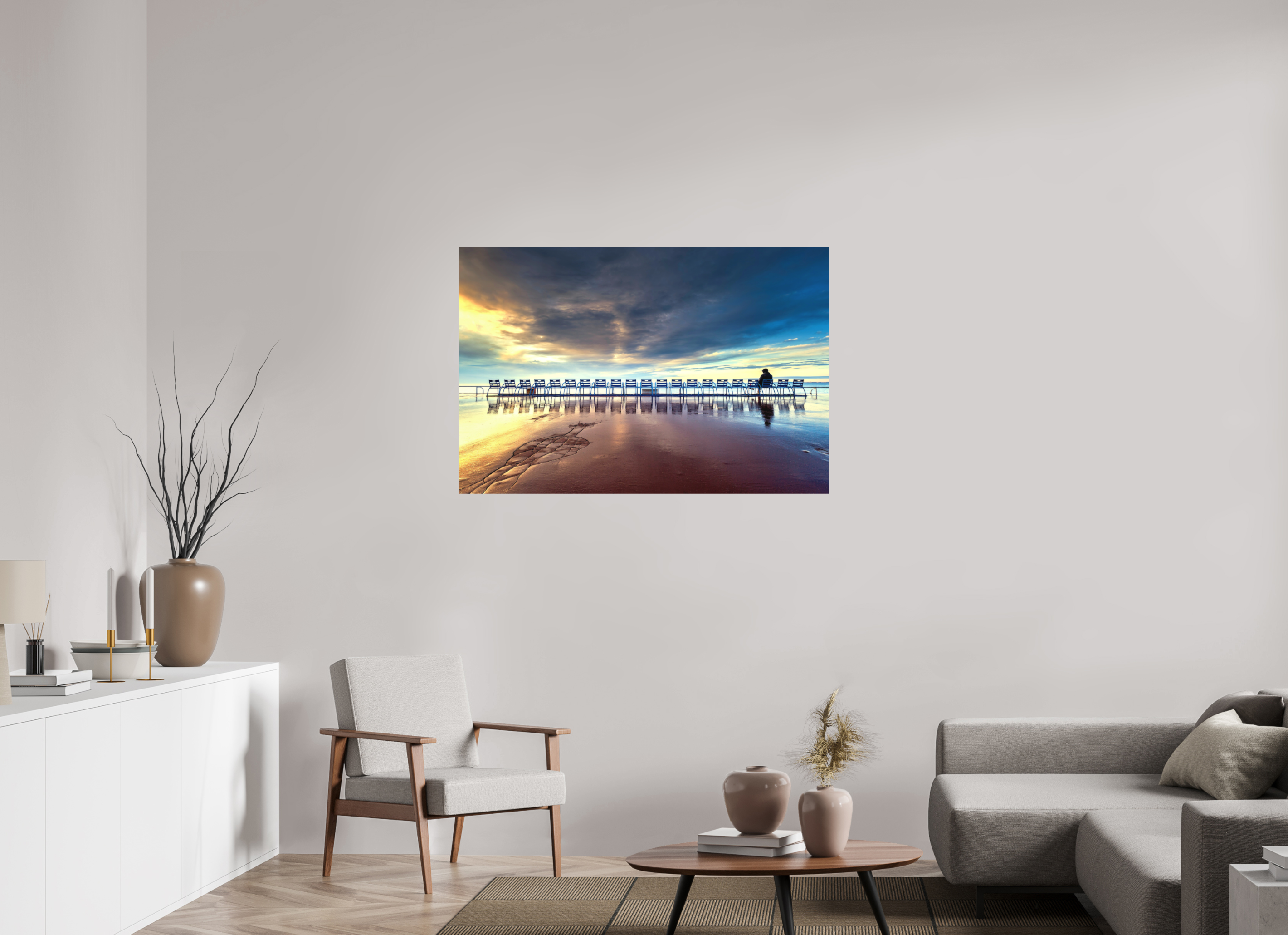 120 x 80 cm, Hahnemühle Photo Rag Bright White Sunrise sur la prom