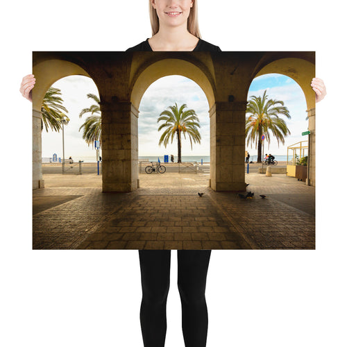 Affiche photo Nice – Les Ponchettes face à la mer | Décoration murale Côte d’Azur