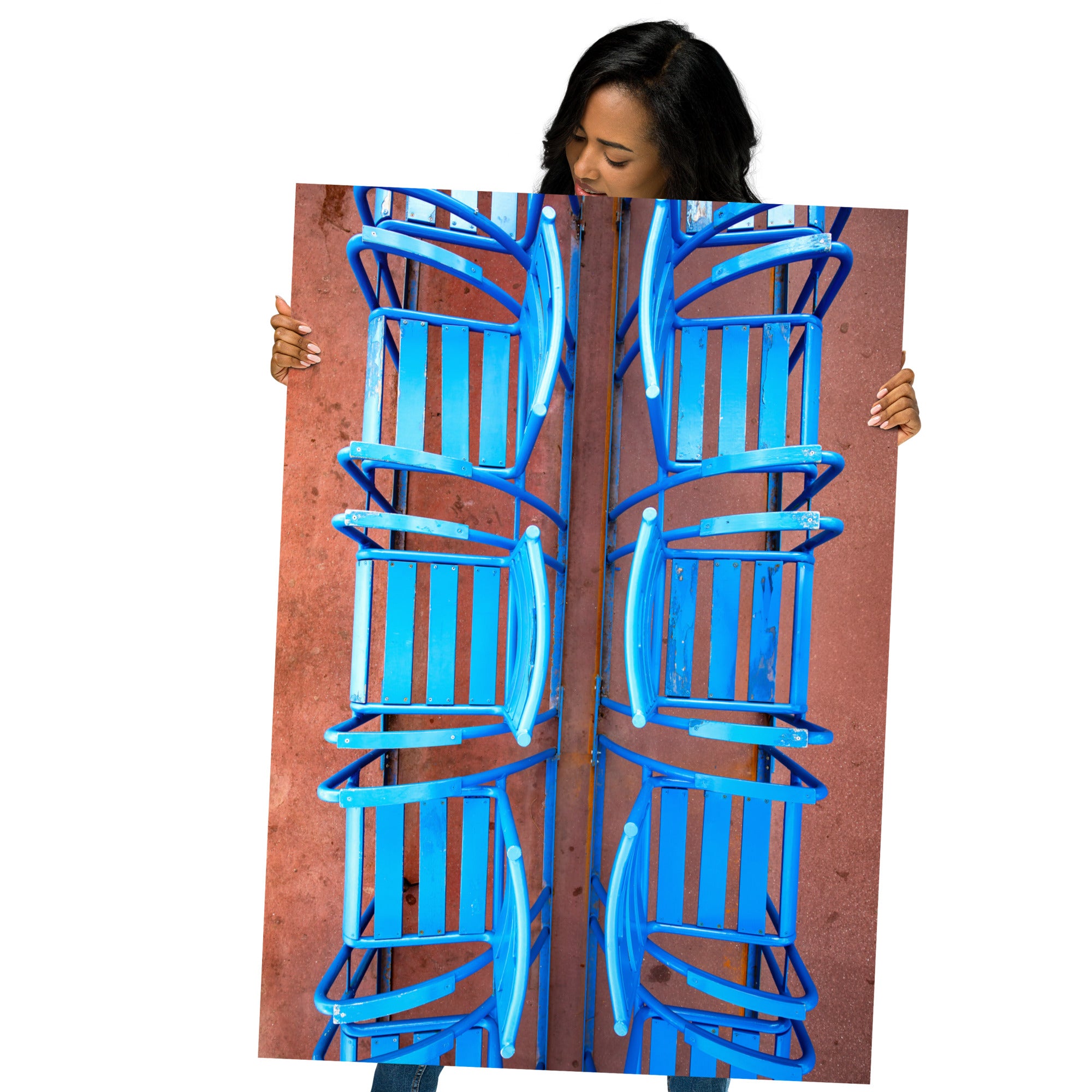 Les Chaises bleues Nice – Affiche photo | Décoration murale Côte d’Azur