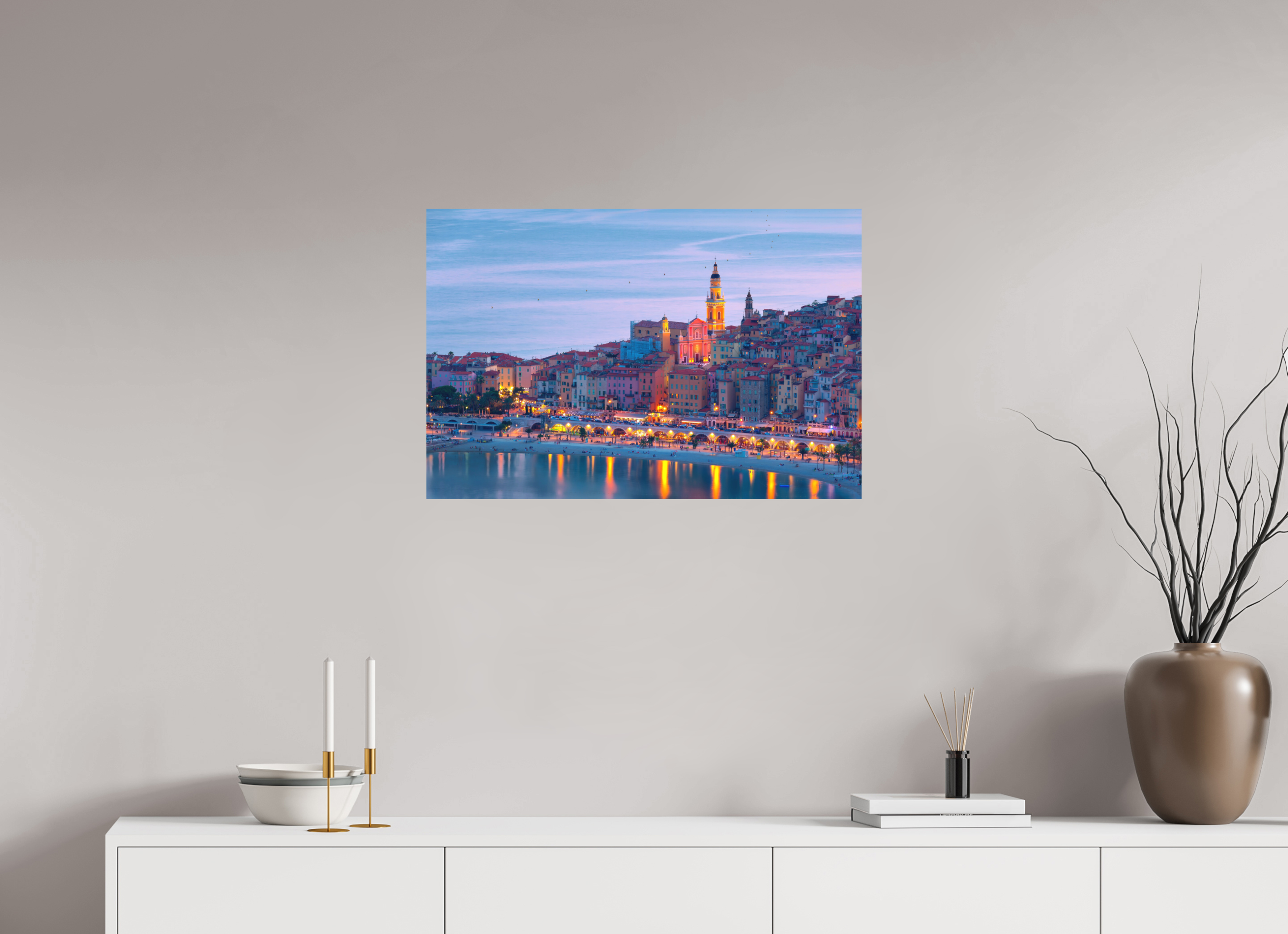 75 x 50 cm, Hahnemühle Photo Rag Bright White Menton sunset