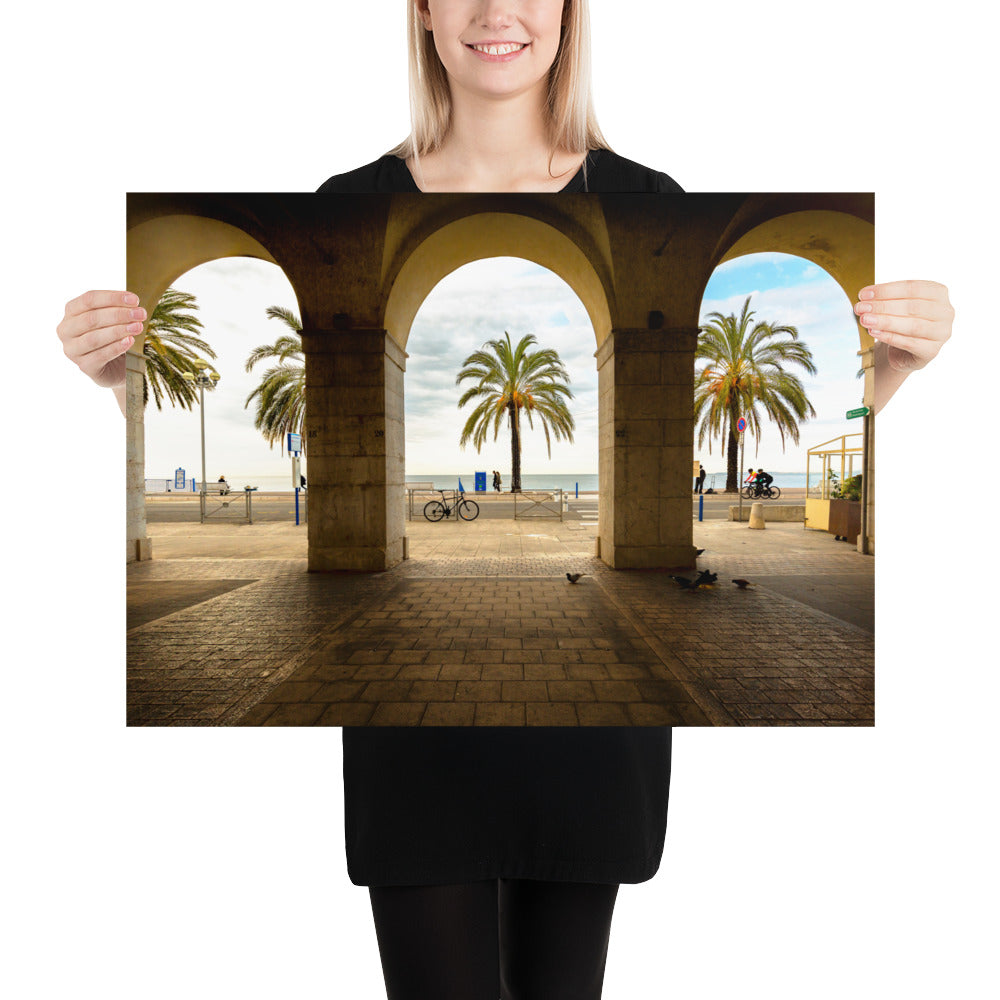 Affiche photo Ponchettes Nice - Décoration murale bord de mer
