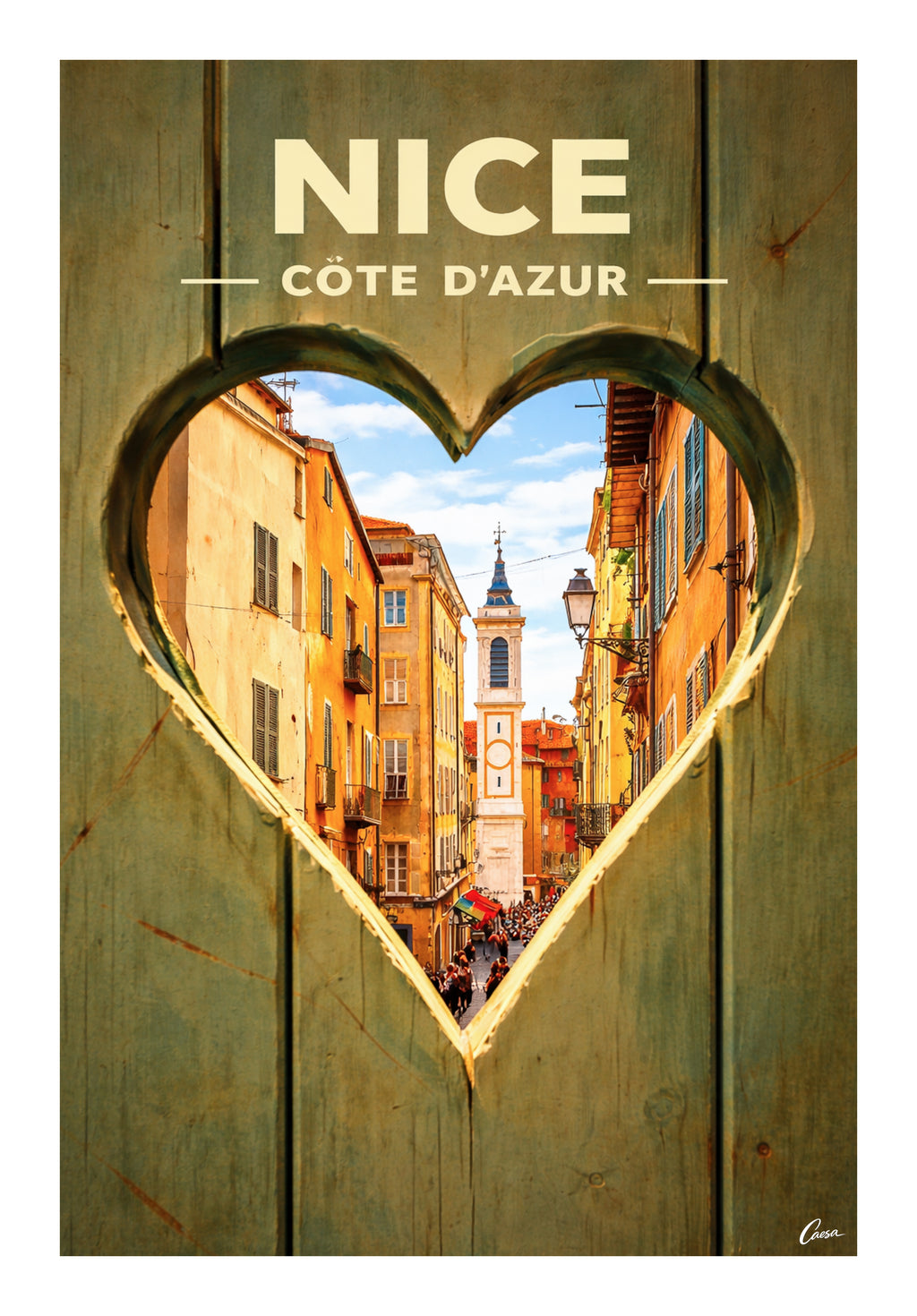 Affiche de Nice Le Cœur du Vieux-Nice illustration graphique déco patrimoine niçois
Côte d'Azur 