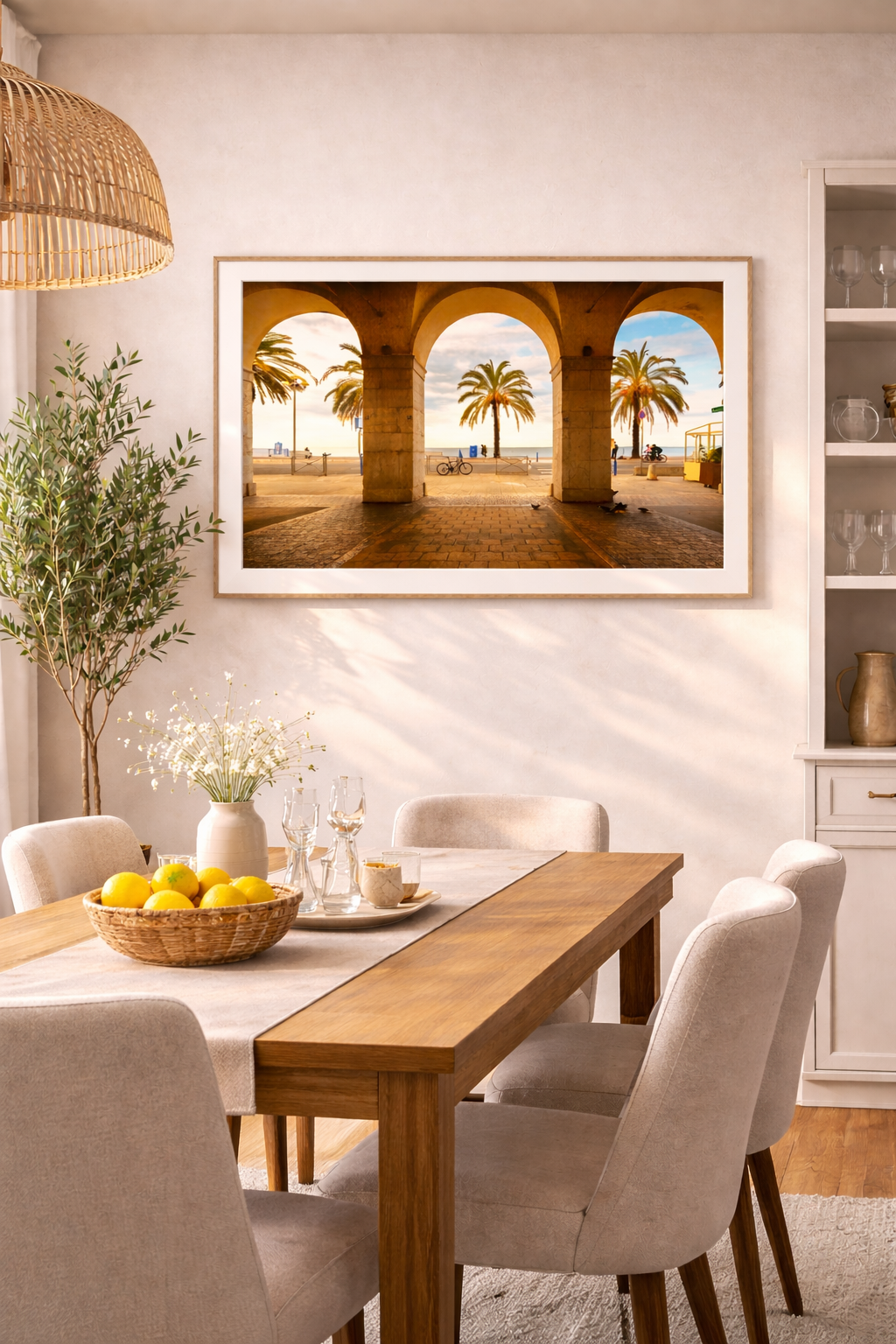 Affiche photo Nice – Les Ponchettes face à la mer | Décoration murale Côte d’Azur