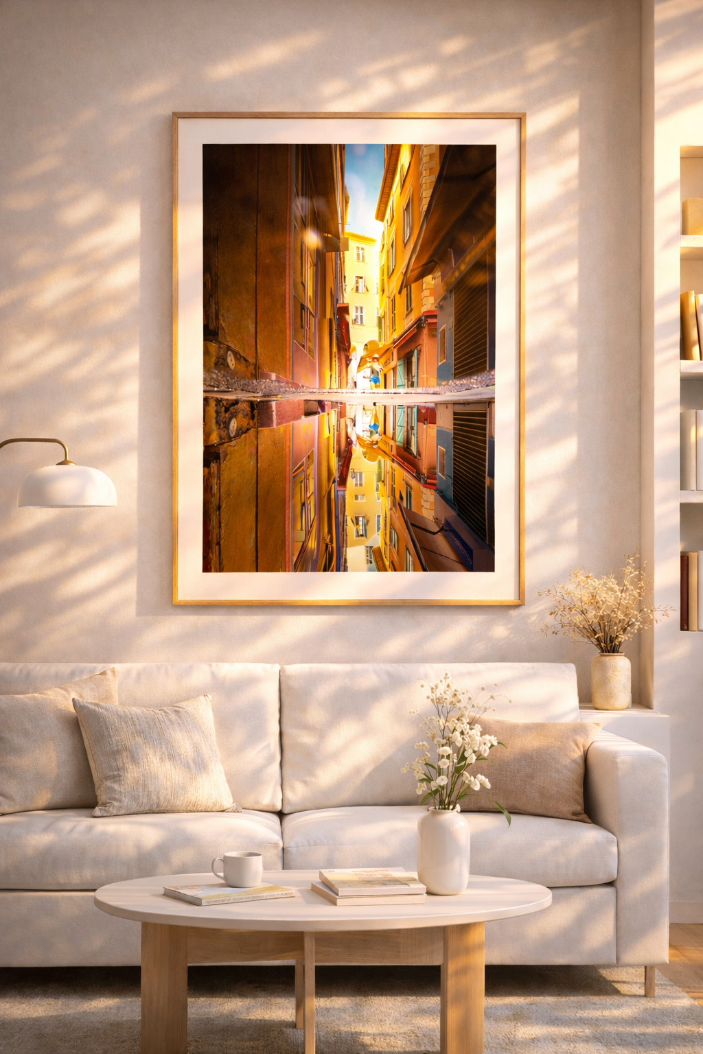 Affiche photo Vieux-Nice – Reflets et ruelles après la pluie | Décoration murale Côte d’Azur