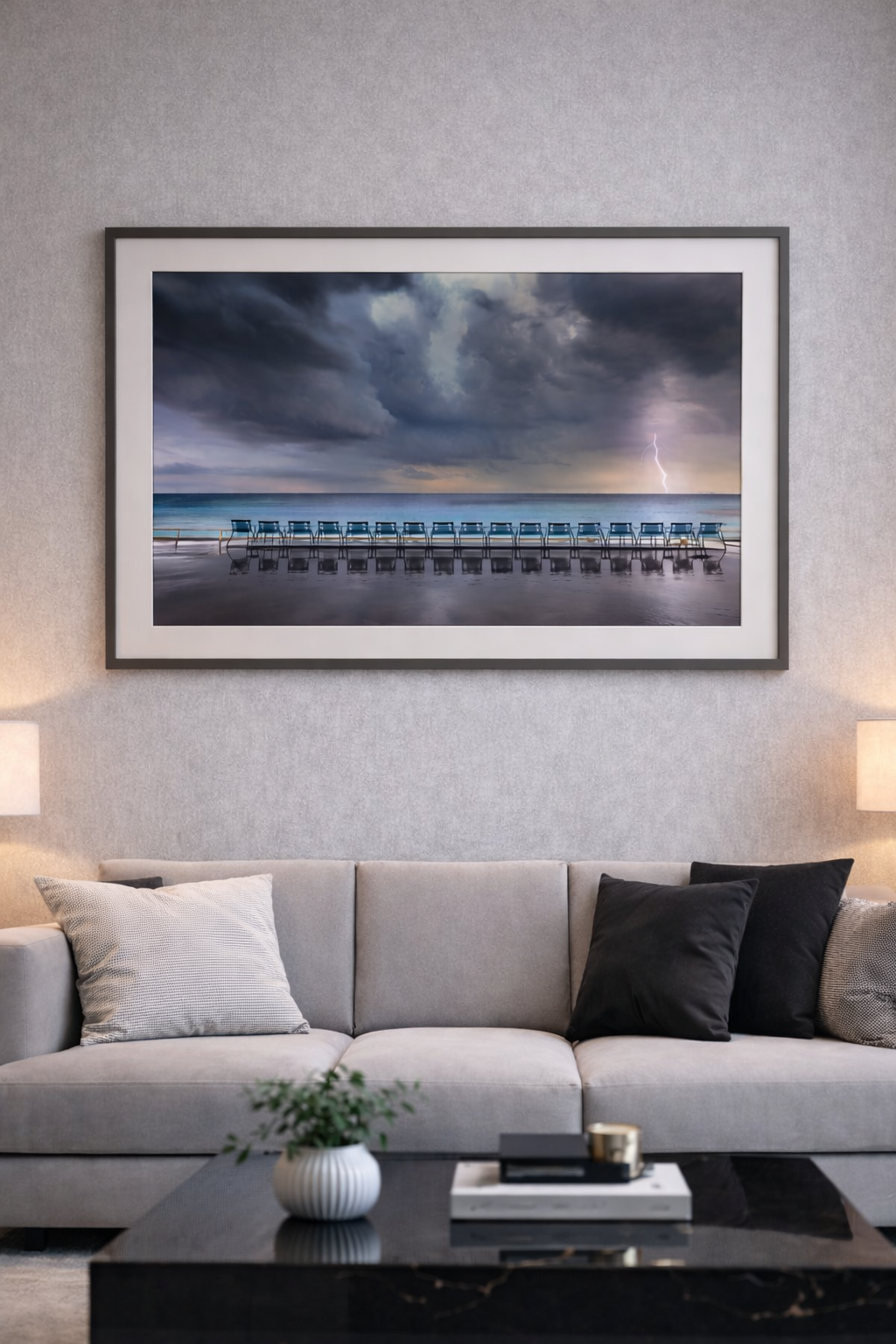 Orage en mer / tirage d'art 45x30cm / signé et numéroté