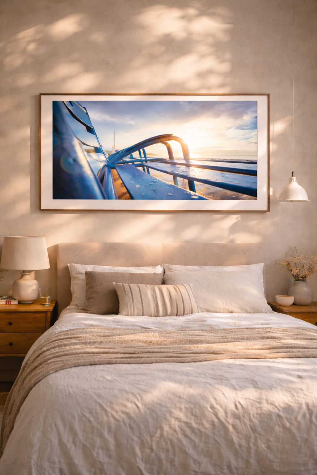 Affiche photo Nice – Chaises bleues de la Promenade des Anglais  Décoration murale Côte d’Azur